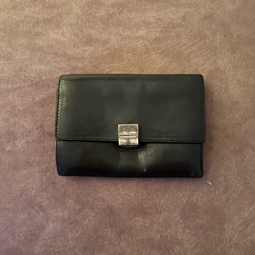 Lisa Jenks Black Leather Wallet